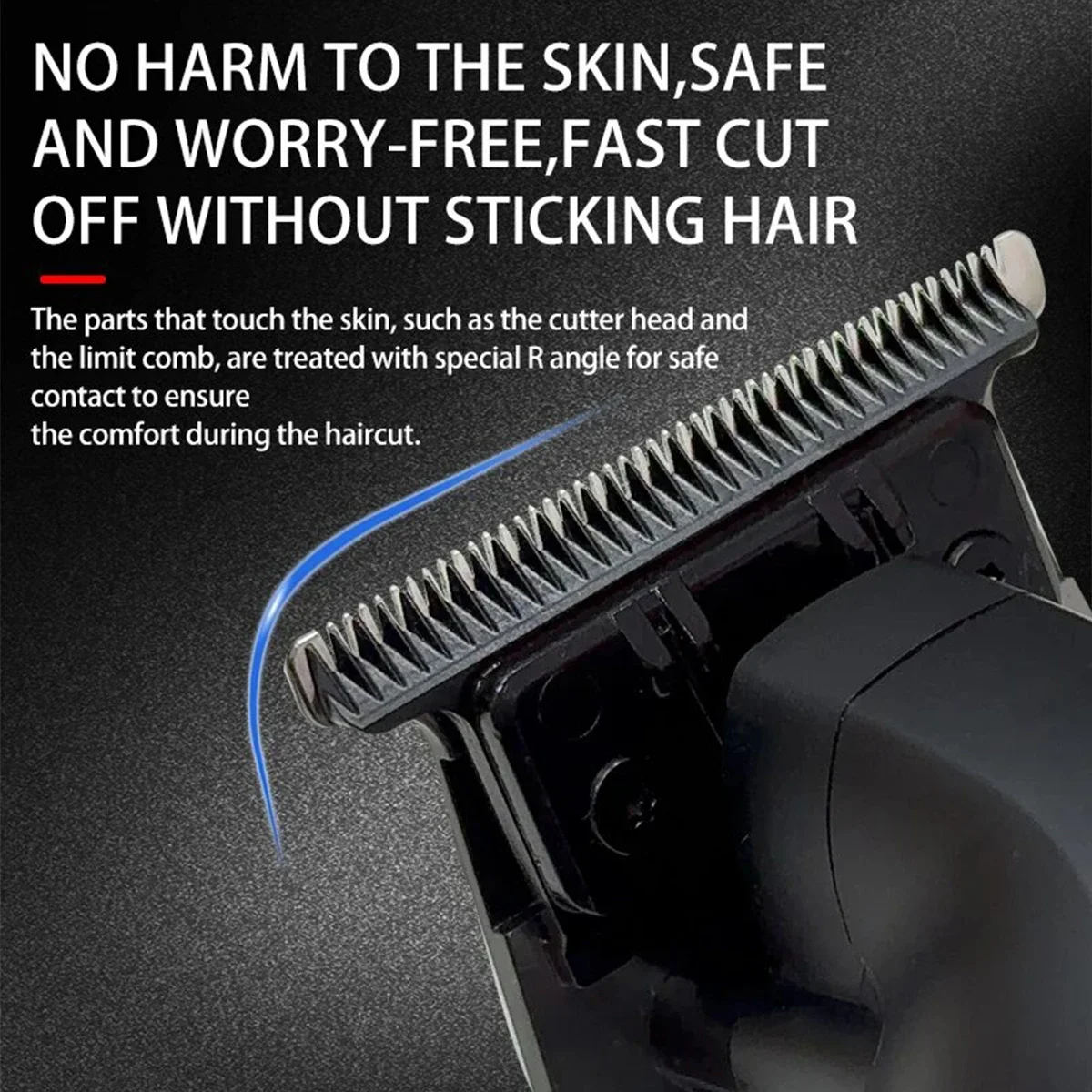 Kemei KM-2284 Professional Hair Clipper DLC T-Blade LED Display Ceramic Blade Cordless Men's Finishing Machine Hair Trimmer