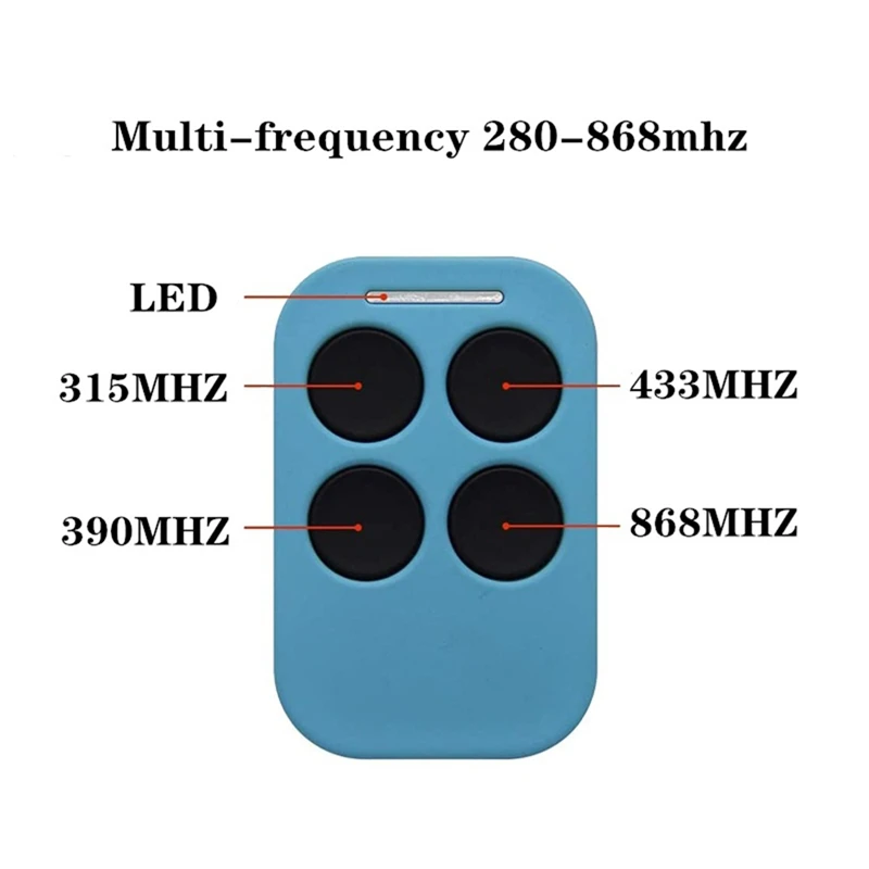 Remote Control Pintu Garasi Multi-frekuensi Universal Remote Control Pintu Garasi Salinan Universal 280-868MHZ