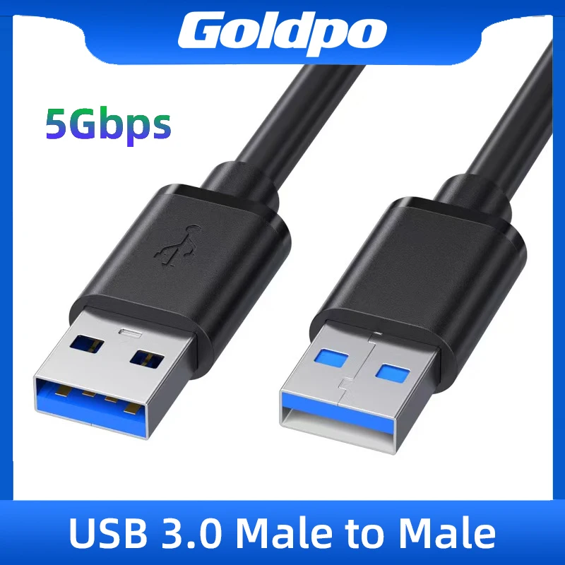 كابل تمديد USB 3.0 USB ذكر إلى ذكر 5 جيجابت في الثانية كابل بيانات نقل سريع USB3.0 للكمبيوتر المحمول إلى تلفزيون القرص الصلب المحمول