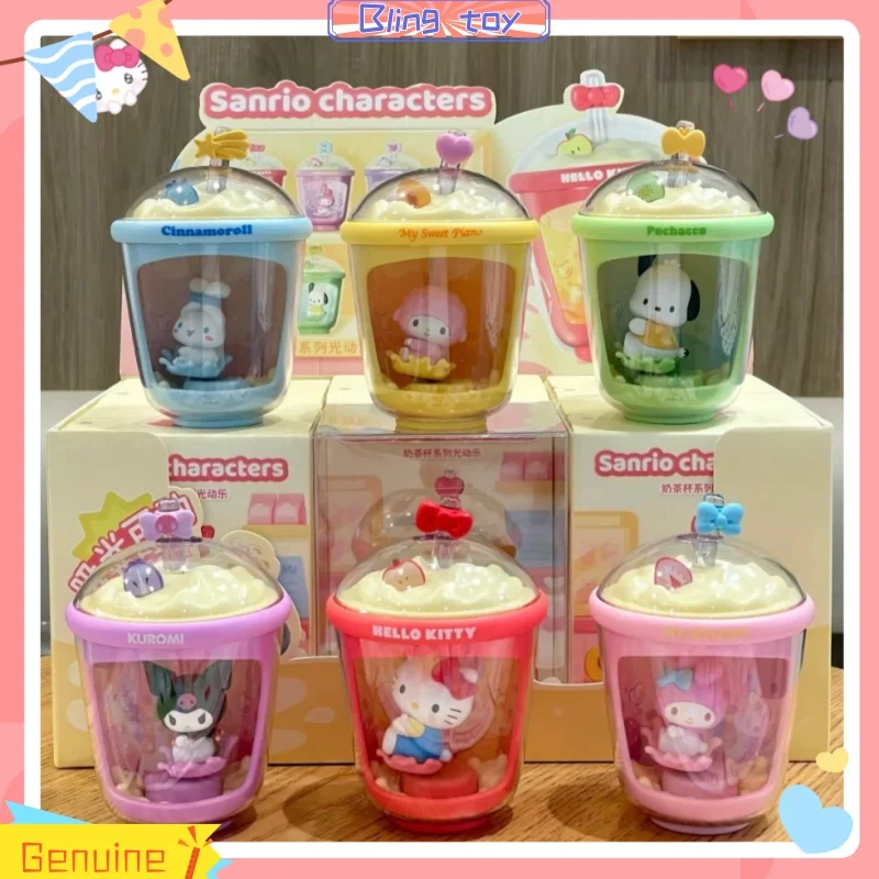 

Новая оригинальная в наличии Sanrio Family Milk Tea Cup Series Light Dynamic Music слепая коробка ручной работы настольный орнамент игрушка в подарок для девочки