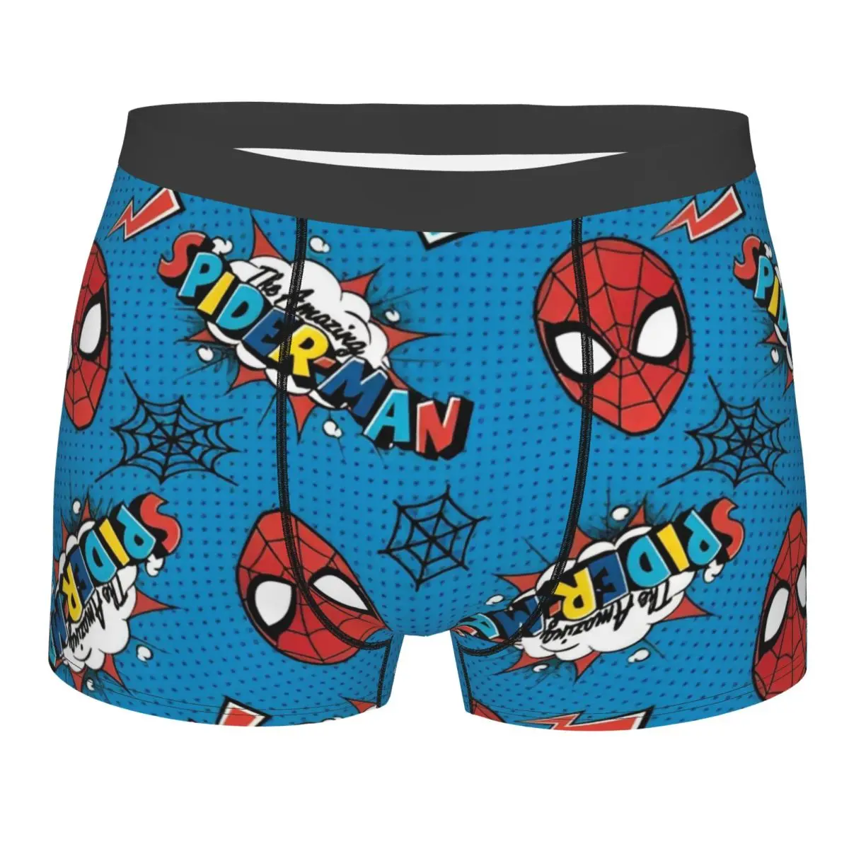 

Spider Man Spiderman Hero Men Underwear Boxer Shorts Panties Sexy Mid Waist Underpants for Homme