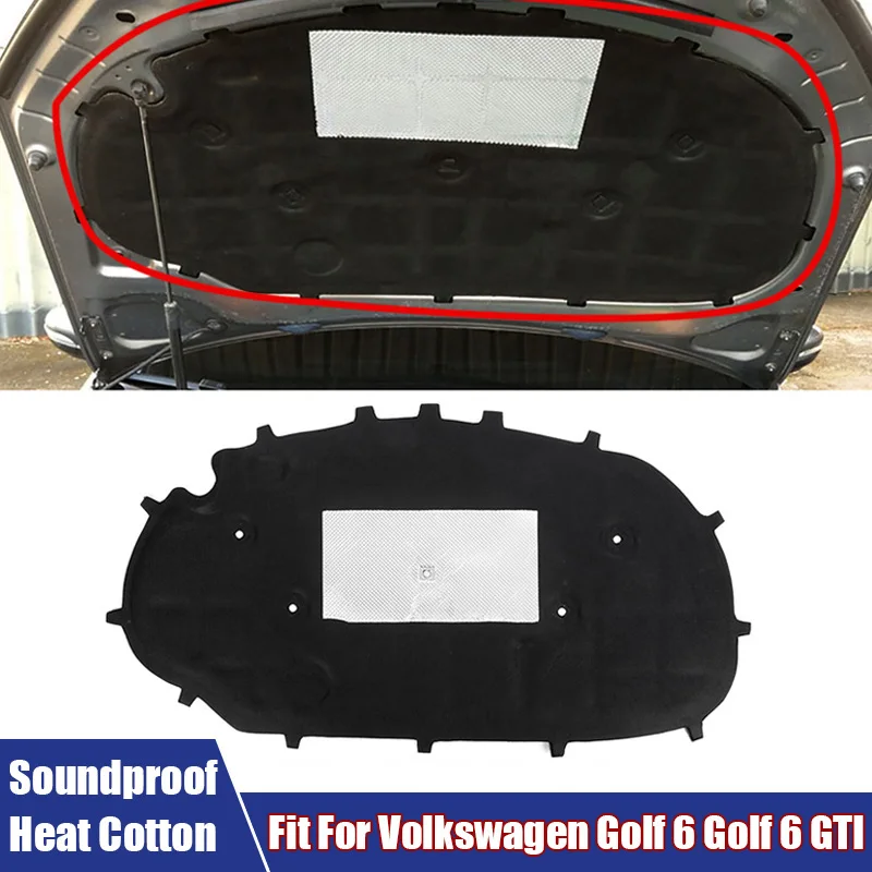 Car Soundproof Cotton Front Hood Engine Sound Insulation Pad Thermal Heat Fit For Volkswagen Golf 6 Golf 6 GTI Car Accessories