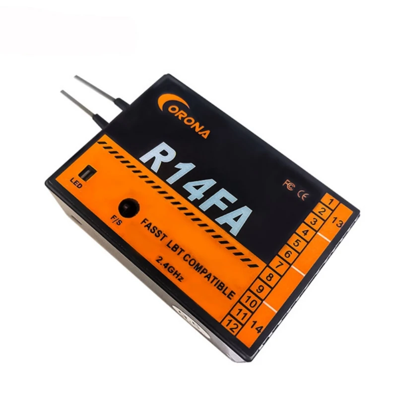 CORONA R14FA 2.4Ghz 14CH Fasst Compatible Reciver (Compatible con futaba Fasst 14SG 16SZ 18MZ HV)