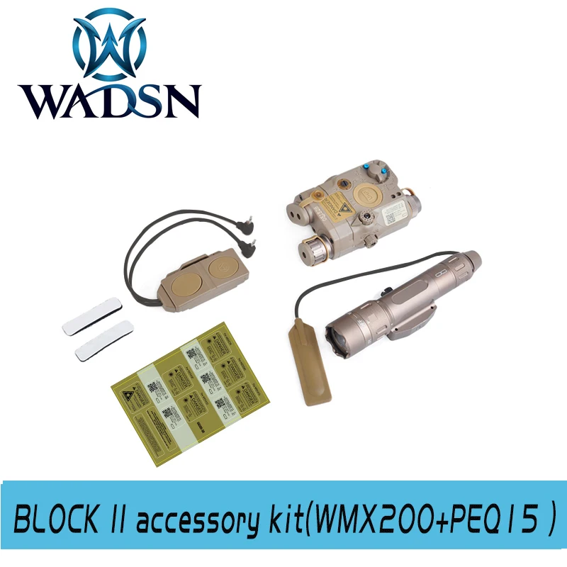 Imagem -03 - Wadsn Bloco Iii Acessório Kit Inclui La5c Peq 15 Laser Vermelho Wmx 200 Lanterna Interruptor Duplo Wex396 Mais Ne04014 Mais Wex177