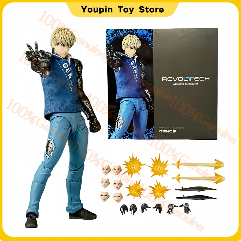 

In Stock Genos Anime Action Figures Kaiyodo Revoltech Yamaguchi One Punch Man Figurine Joint Movable Model Gk Statue Kids Toy