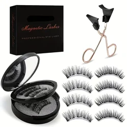 8pcs Magnetic Eyelash Kit Natural False Lashes Waterproof Eyelashes Extension Kit Reusable Wispy False Eyelashes Makeup Tools