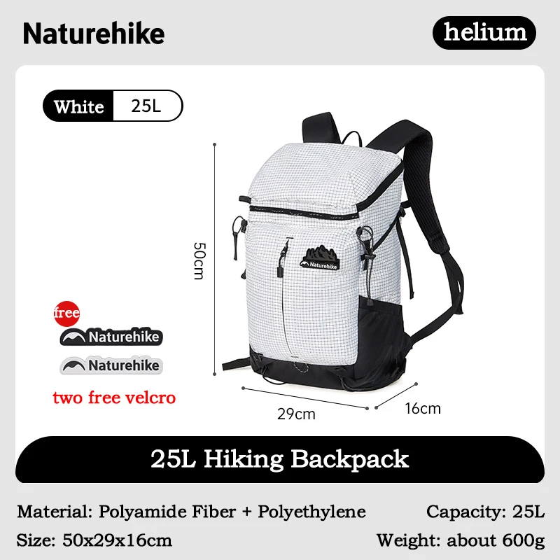 Naturehike Man Women Backpack 25L Large Capacity Shoulder Bag Outdoor Camping Duffer Bag Climbing Hiking Bag Waterproof Back