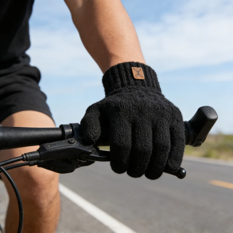 

1 пара зимних теплых перчаток, толстые вязаные перчатки с сенсорным экраном, ветро- и морозостойкое снаряжение для езды на велосипеде