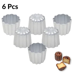 Cannele Mold 6 pcs Cupcake Muffin Tray Cake Mould DIY Cake Canele Baking Tool Cake Pastry Decorating Tool Pastry Accessories