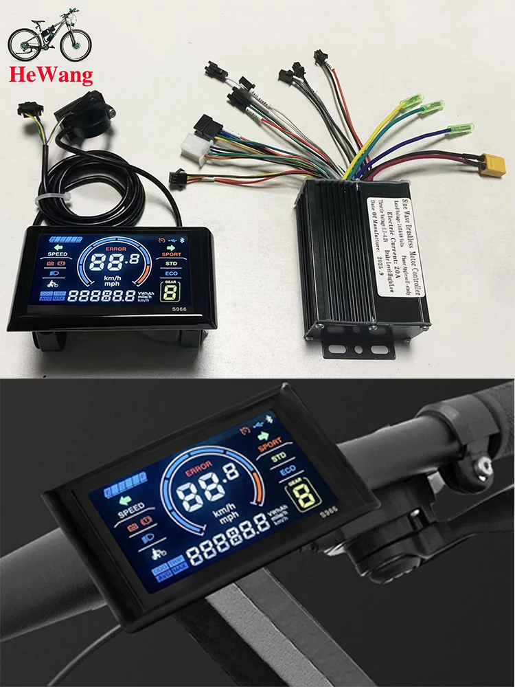 AliExpress NONE E-bike 350W 500W 24V 36V 48V 20A Brushless Motor FOC Sine Wave Controller with SW900 LCD Kit for Electric Mountain Bike Scooter