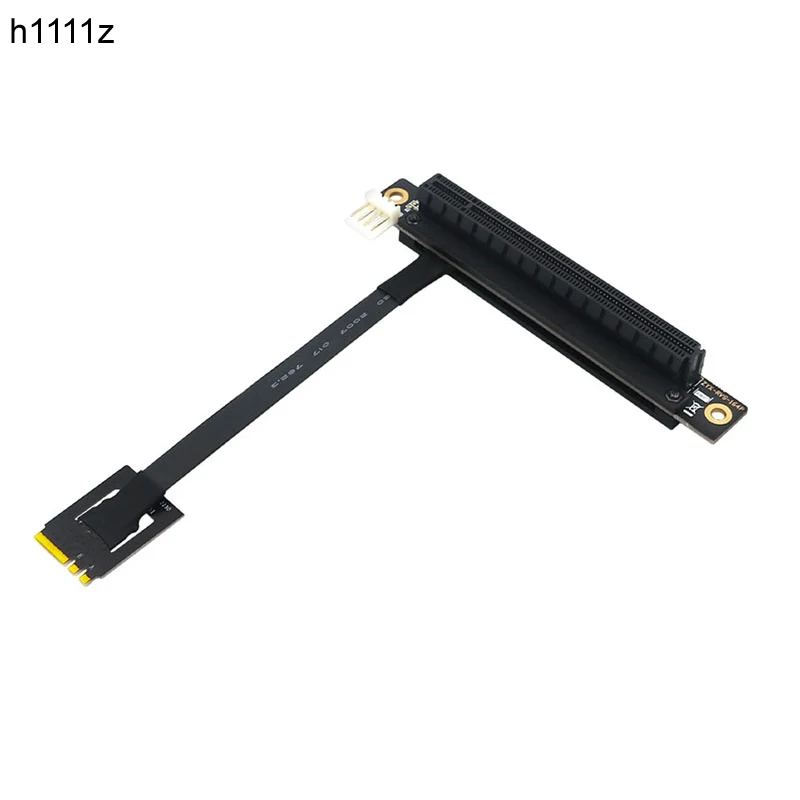 NEW M.2 NGFF Key A-E to PCI Express X16 Adapter Convert Cable Riser 4Pin FDD Power Connector 270 Degree for PCIe Tester Extender