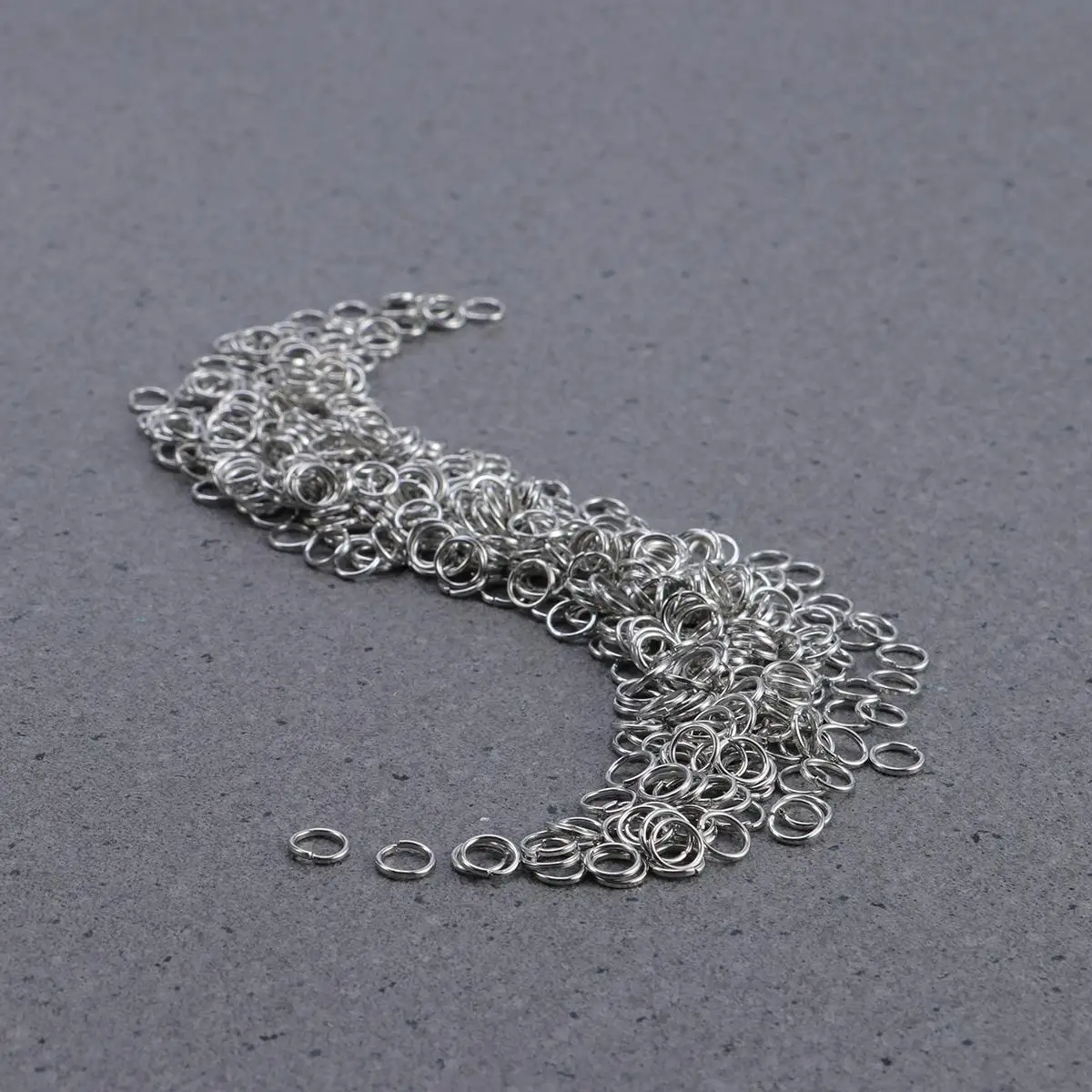 

500 PCS DIY Closed-mouth Circle Jump Ring Jewelry Making Rings Silver Accessories