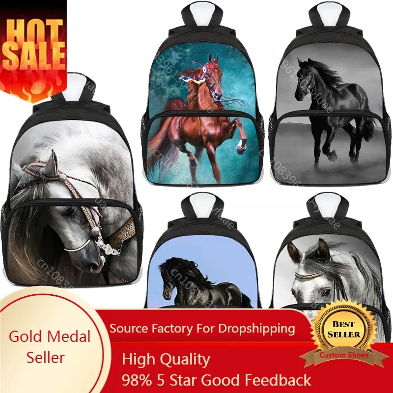 

Cool Animal Horse Waterproof School bag Boys Unicorn Print School Bags For Girls Laptop Backpack Teenagers Schoolbag Bookbag