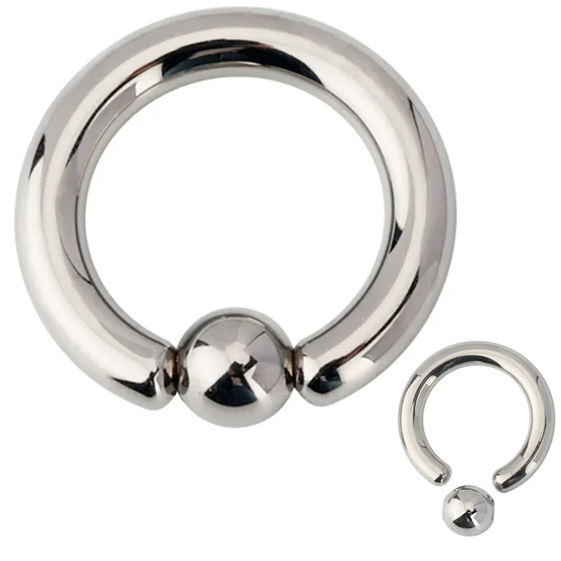 ASTM F136 Titanium Captive Bead Rings PIERC Nose Ring large size Earring 12G 2mm 3mm BCR Hoop Rings punk Piercing Body Jewelry