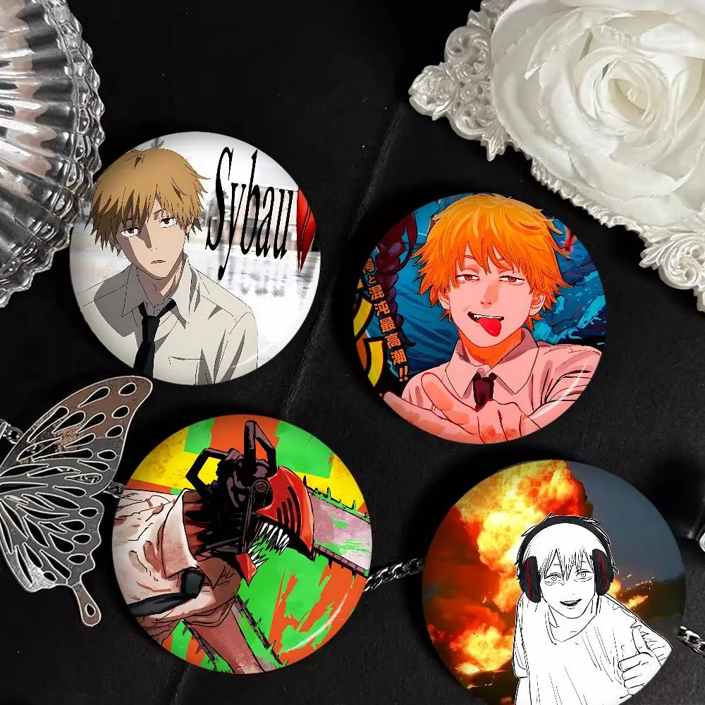Denji Anime Character Anime Button Pin Handmade Brooch for Clothes Cartoon Badge Backpack Decoration Jewelry Accessories