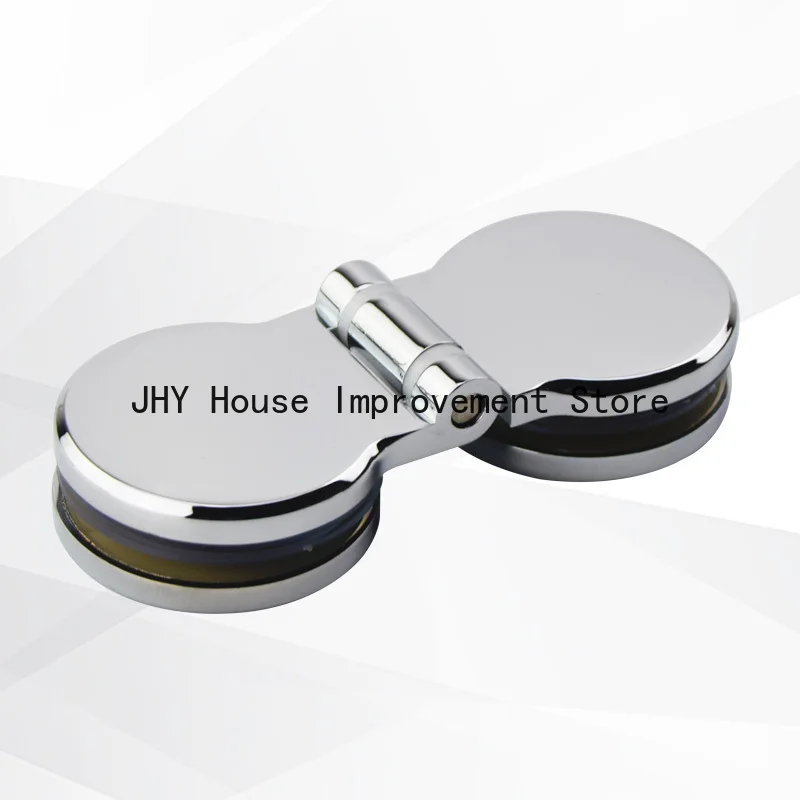 

Бескаркасная хромированная петля для стеклянных дверей, двусторонняя круглая петля-фиксатор для дверей, для винных шкафов-витрин, 180 градусов