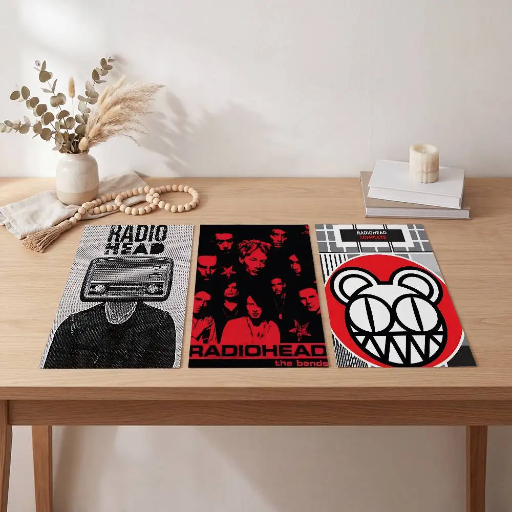Rock Band Radiohead Self-adhesive Art Poster Self-adhesive Art Waterproof Paper Sticker Coffee House Bar Room Wall Decor