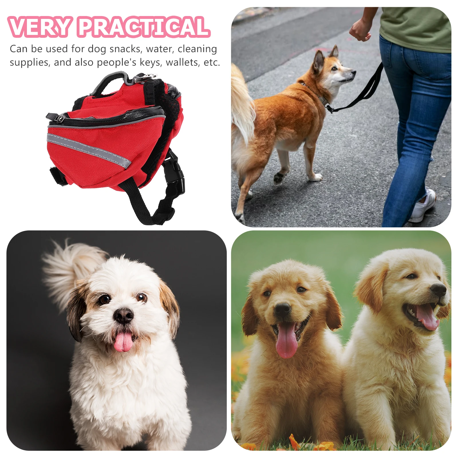 

Dog Backpack Puppy Sports Pack Portable Outdoor Breathable Pet Camping Hiking Travel Backpack