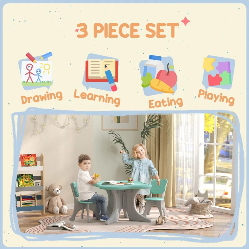 

Children's desk and chair set children's furniture activity table and chair children's outdoor indoor game toys