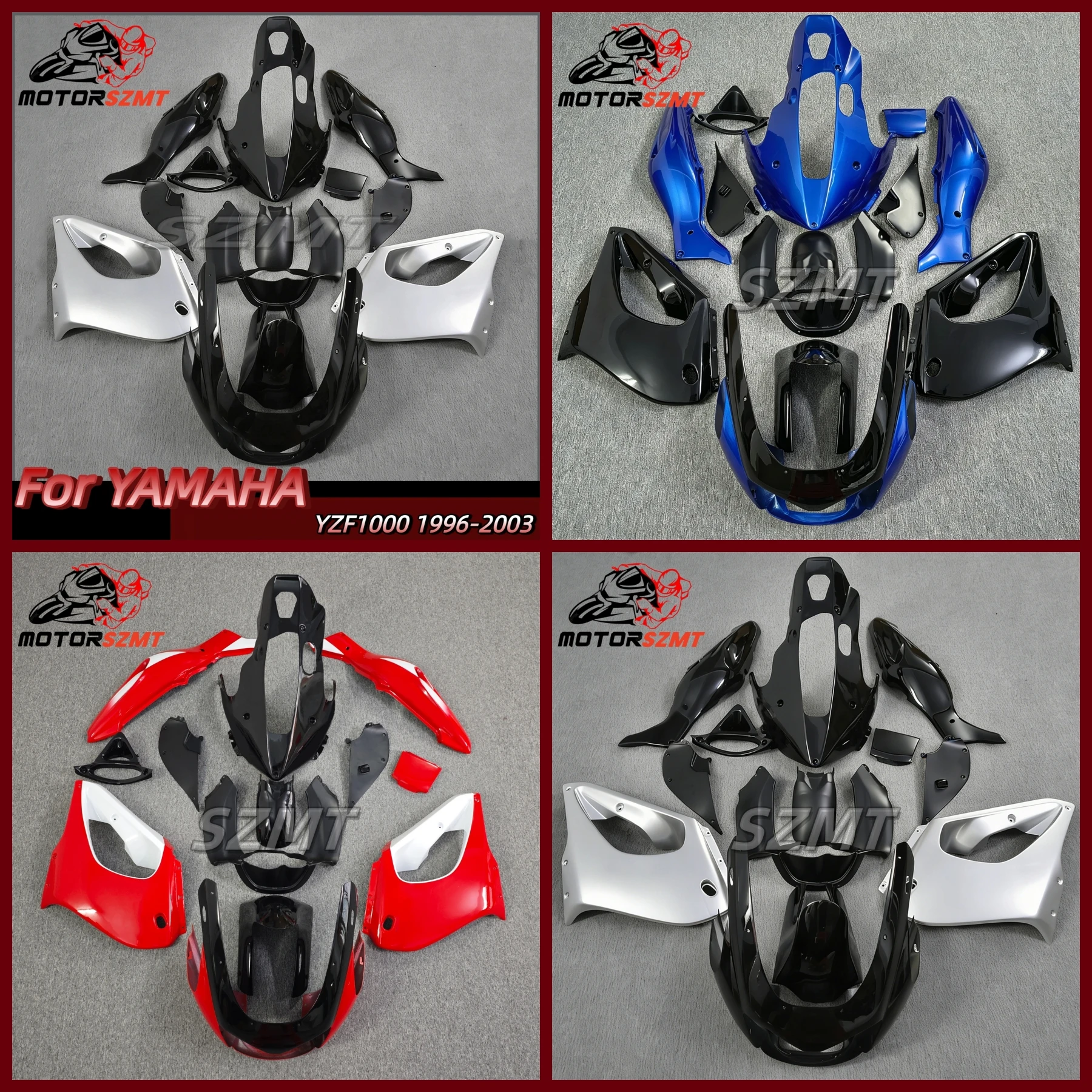 New For Yamaha YZF1000R YZF 1000R 1000 R Thunderace 1996 - 2003 Moto Fairing kit bodywork Rear Tail Front Upper Nose Fender cowl