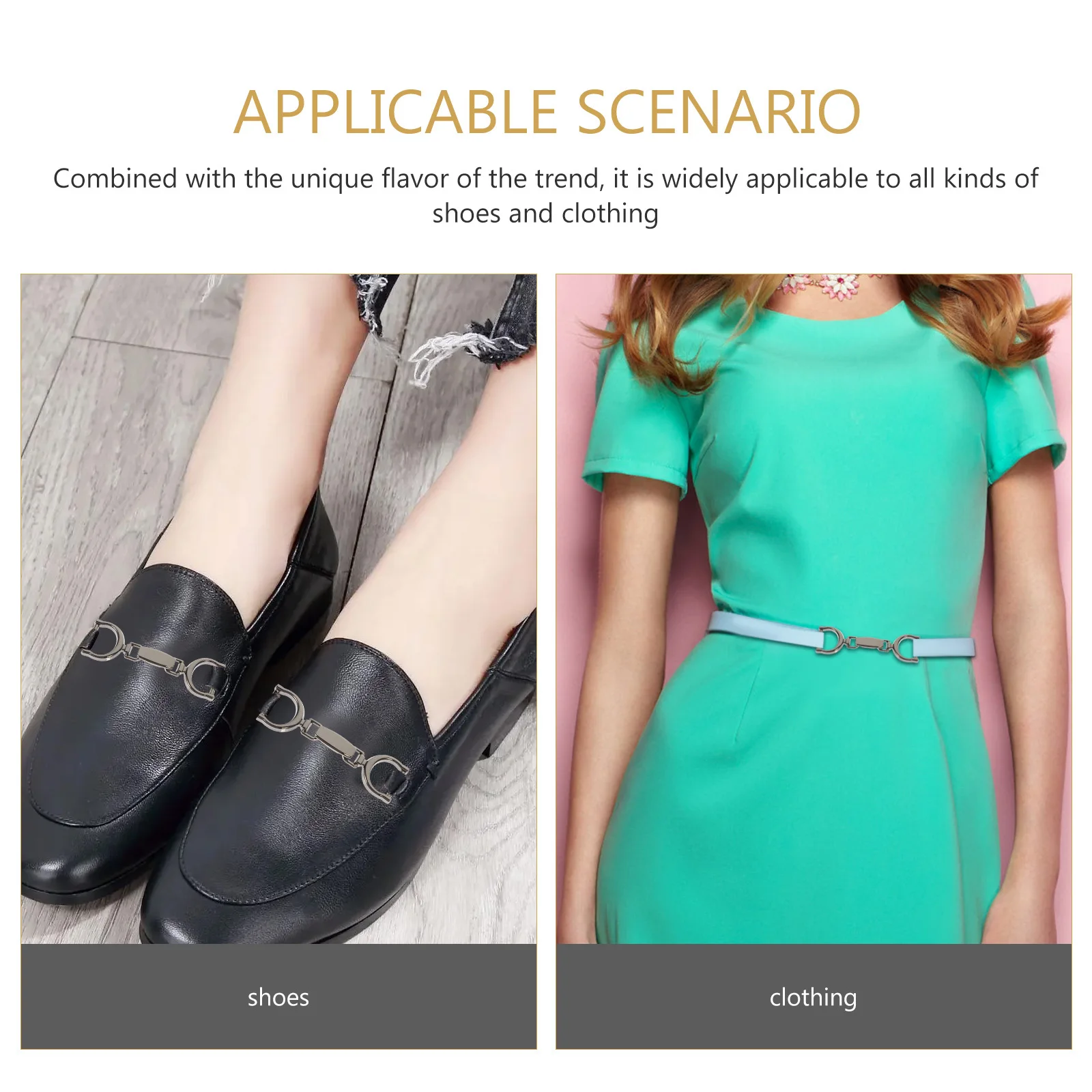 

5Pcs Shoe Chain Buckles Delicate Elegant DIY Decoration for Shoes Bags Shoe Chain Buckles DIY Shoes Buckle Bag Buckle