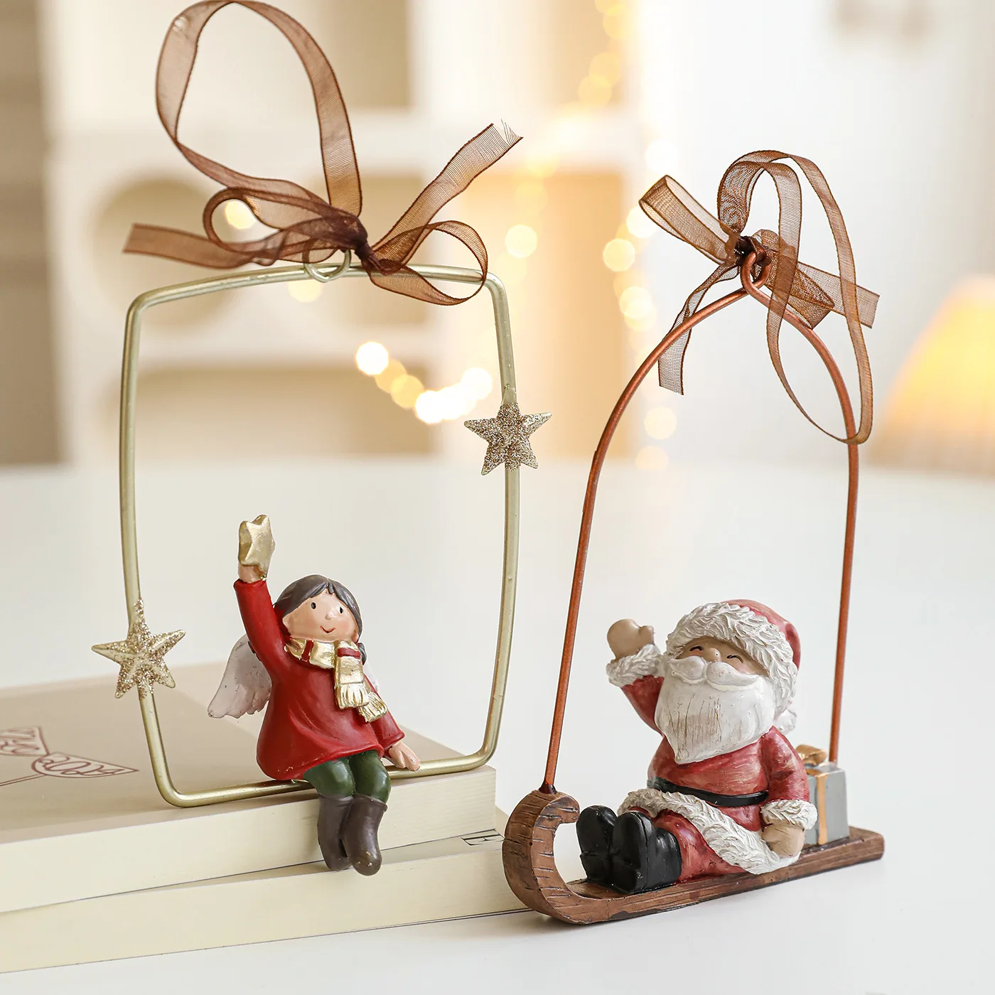 Новый окрашенный смолой кулон, украшение для рождественской елки, цветной ретро трехмерный колокольчик, американский мультяшный кулон