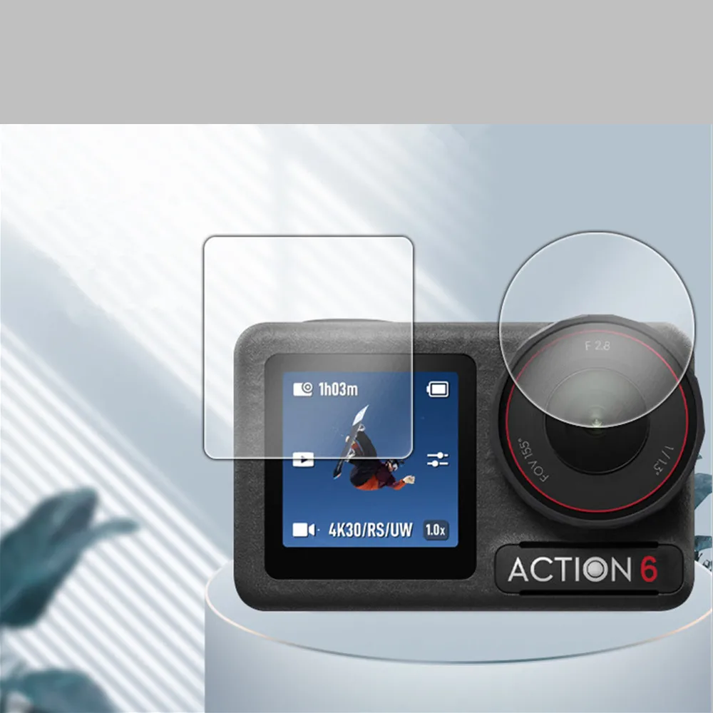 

Защитная пленка из закаленного стекла для DJI Action 6, защита от царапин, пленка для объектива камеры