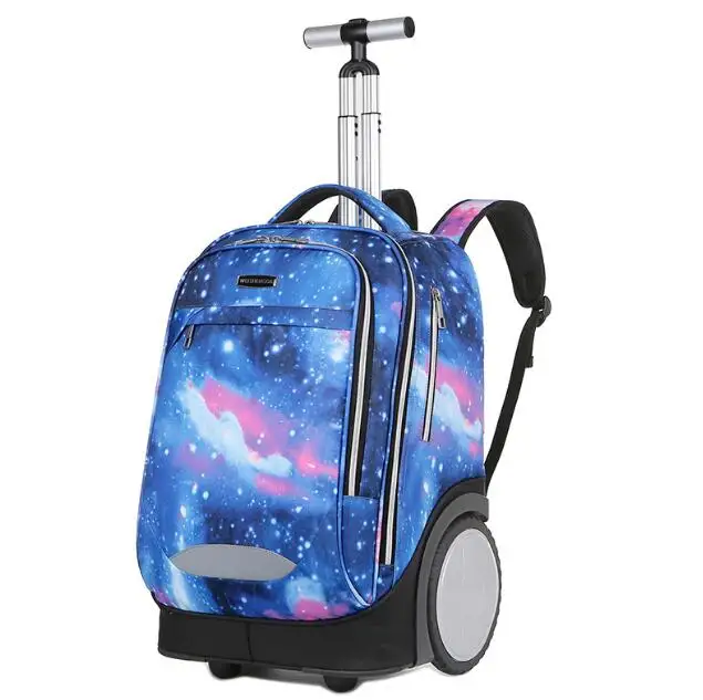 Children Rolling Luggage Bag School Trolley bags with large wheels Wheeled backpack waterproof School trolley bags for Teenagers
