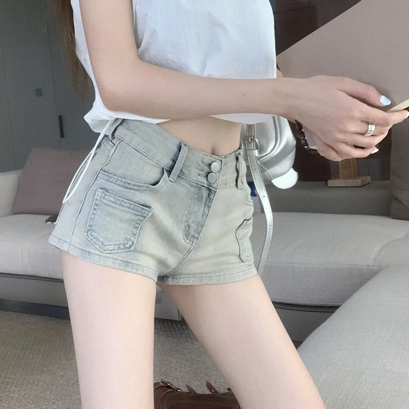 Shorts Womens Black High Waist Minimalist Style Slimming Straight Leg Chic Soft Comfortable Simple Elegant Solid Color 