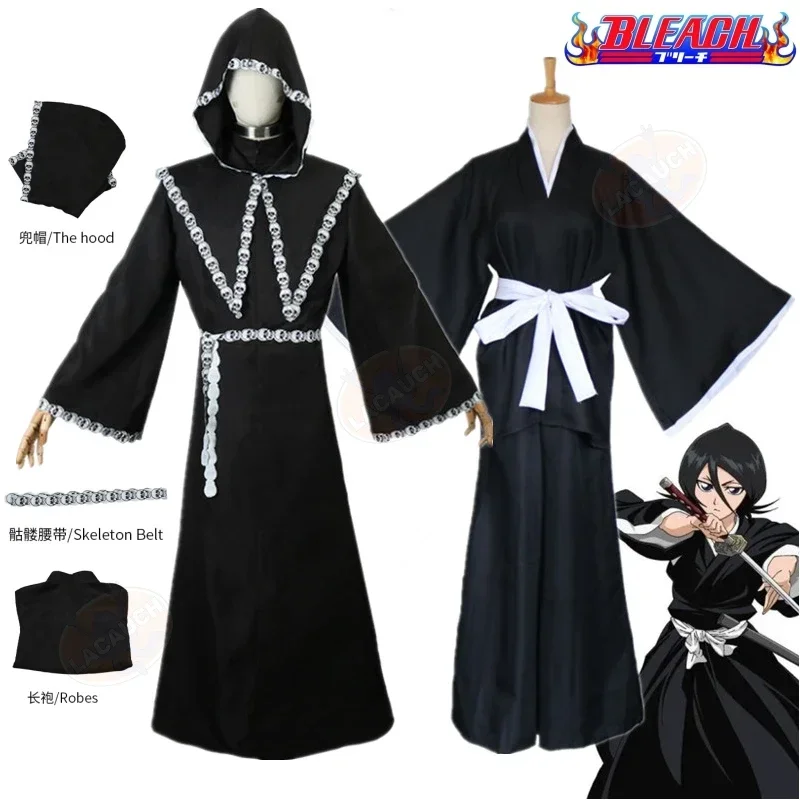 

CosplayBleach Kuchiki Rukia Cosplay Costumes Men And Women Wizard Vampire Cloak Shinigami Kimono Full Outfit Thousand-Year Blood