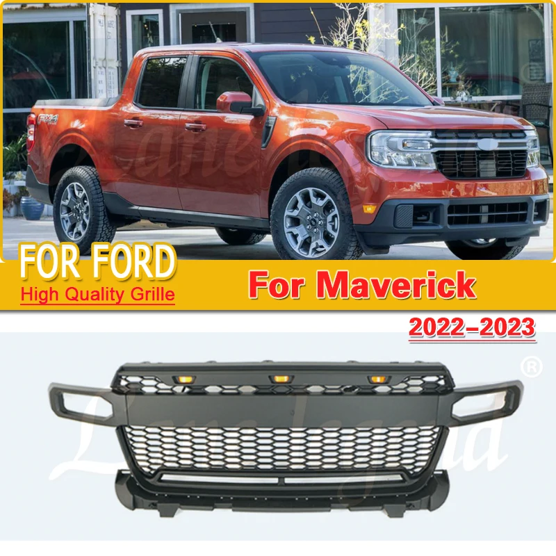 

Air Intake Grille For Ford Maverick 2022-2023 Car Front Bumper Mesh Center Grille Cover Trim Accessories Grill