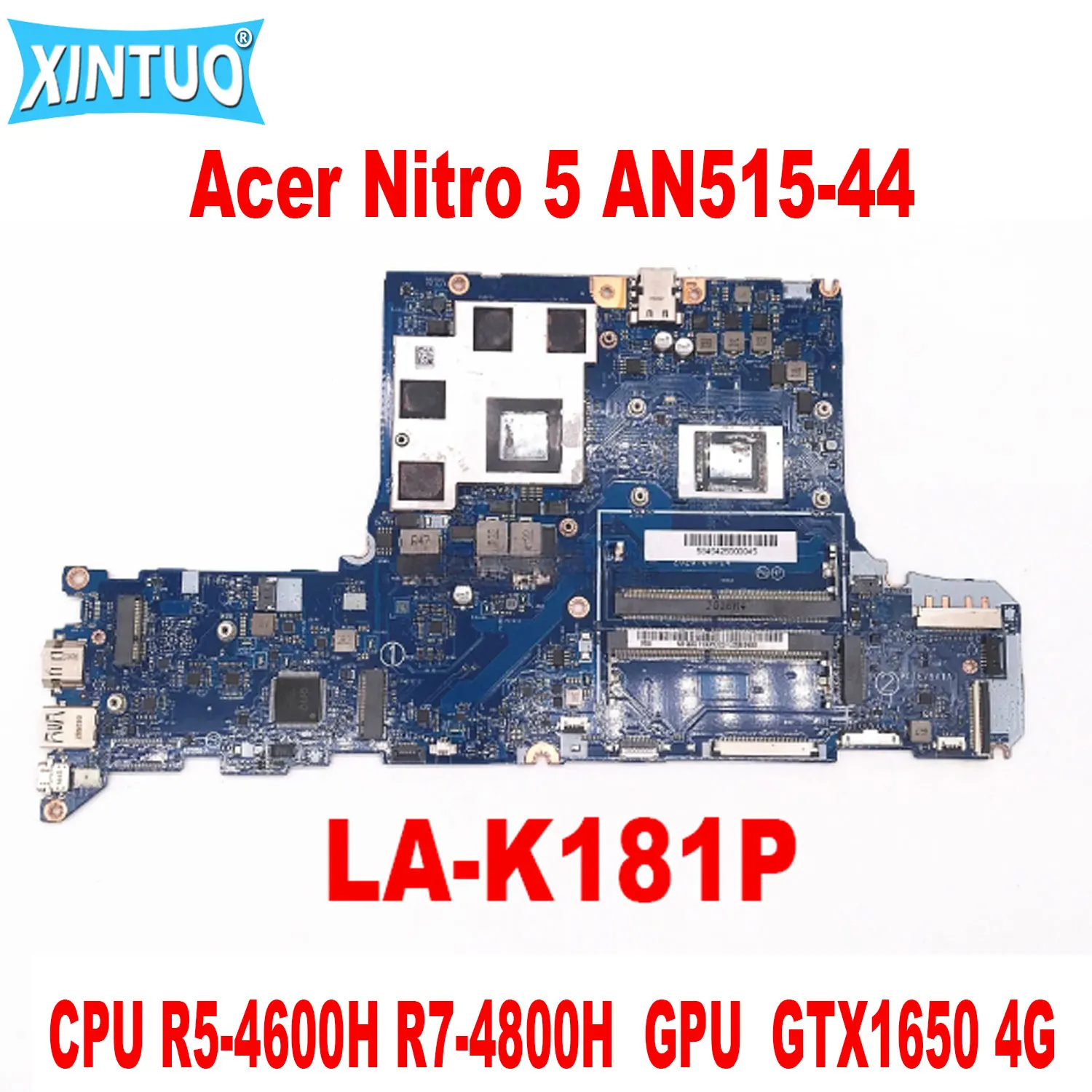 

FH51S LA-K181P Mainboard for Acer Nitro 5 AN515-44 Laptop Motherboard CPU R5-4600H R7-4800H GPU GTX1650/1650Ti 4G DDR4 100% Test