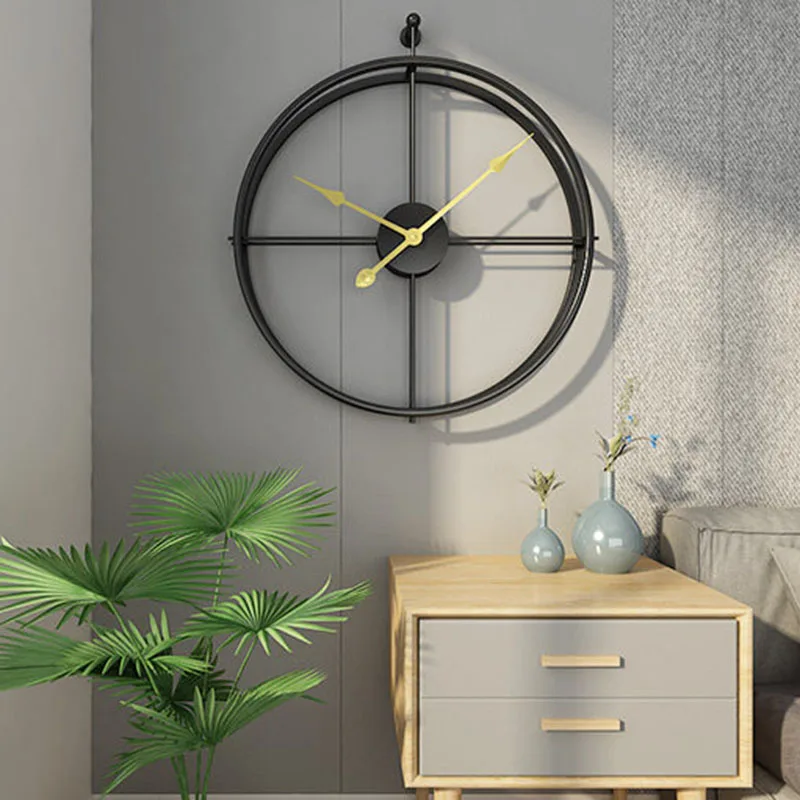 Minimalist Design Wall Clocks Metal Wall Art Aesthetic Nordic Round Clock Wall Simple Restaurant Horloge Murale Home Decoration