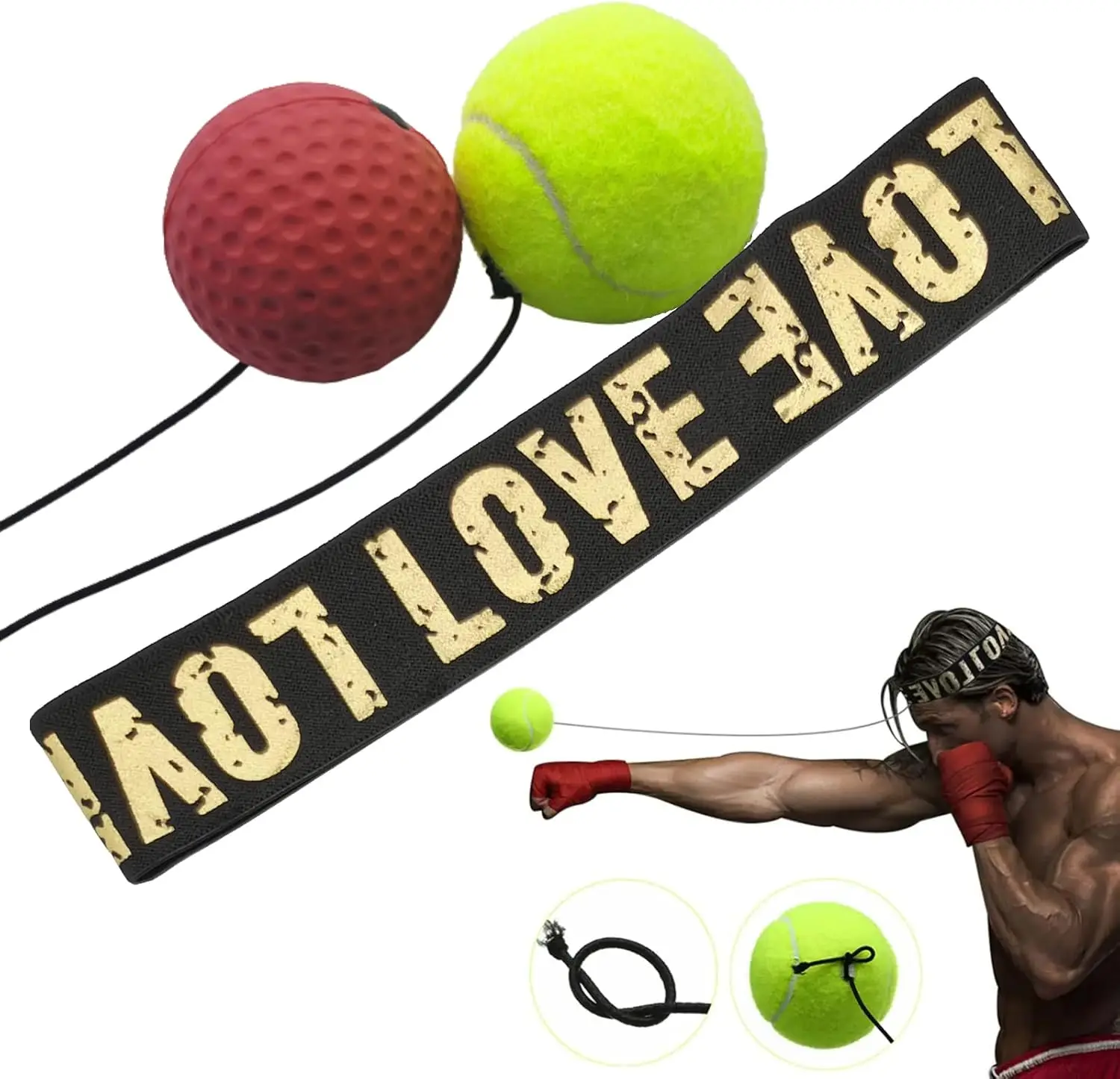 Bola de perfuração montada na cabeça, bola de velocidade ajustável para boxe mma muay thai, equipamento de treinamento de coordenação olho-mão para academia em casa