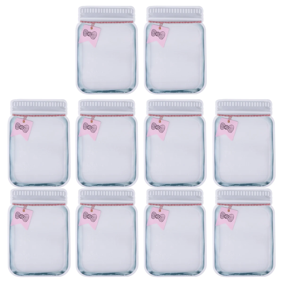 

10 Pcs Bags Large Food Packing Reusable Mason Jar Storage Snack Sealed Bags For Snack Travel Home Container