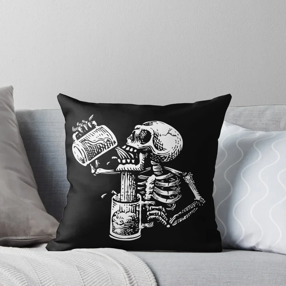 Drunk skull Throw Pillow luxury home accessories ornamental pillows Cushions For Decorative Sofa Luxury Pillow Case