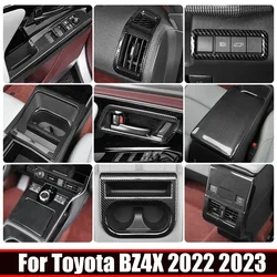 Per Toyota Bz4x 2022 2023 ABS fibra di carbonio accessori per interni interruttore finestra cambio pannello uscita aria coprivolante