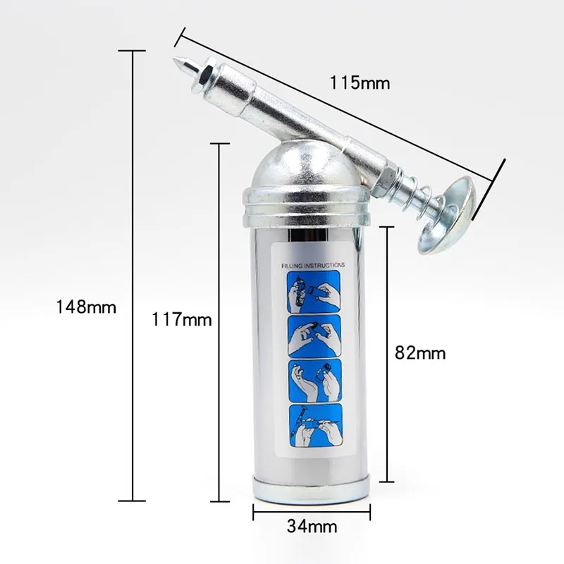 HS-80CC 80cc Capacity 1000PSI Output Pressure Oiler Mini Grease Gun Machine Handheld High Pressure Oiler Hand Tools