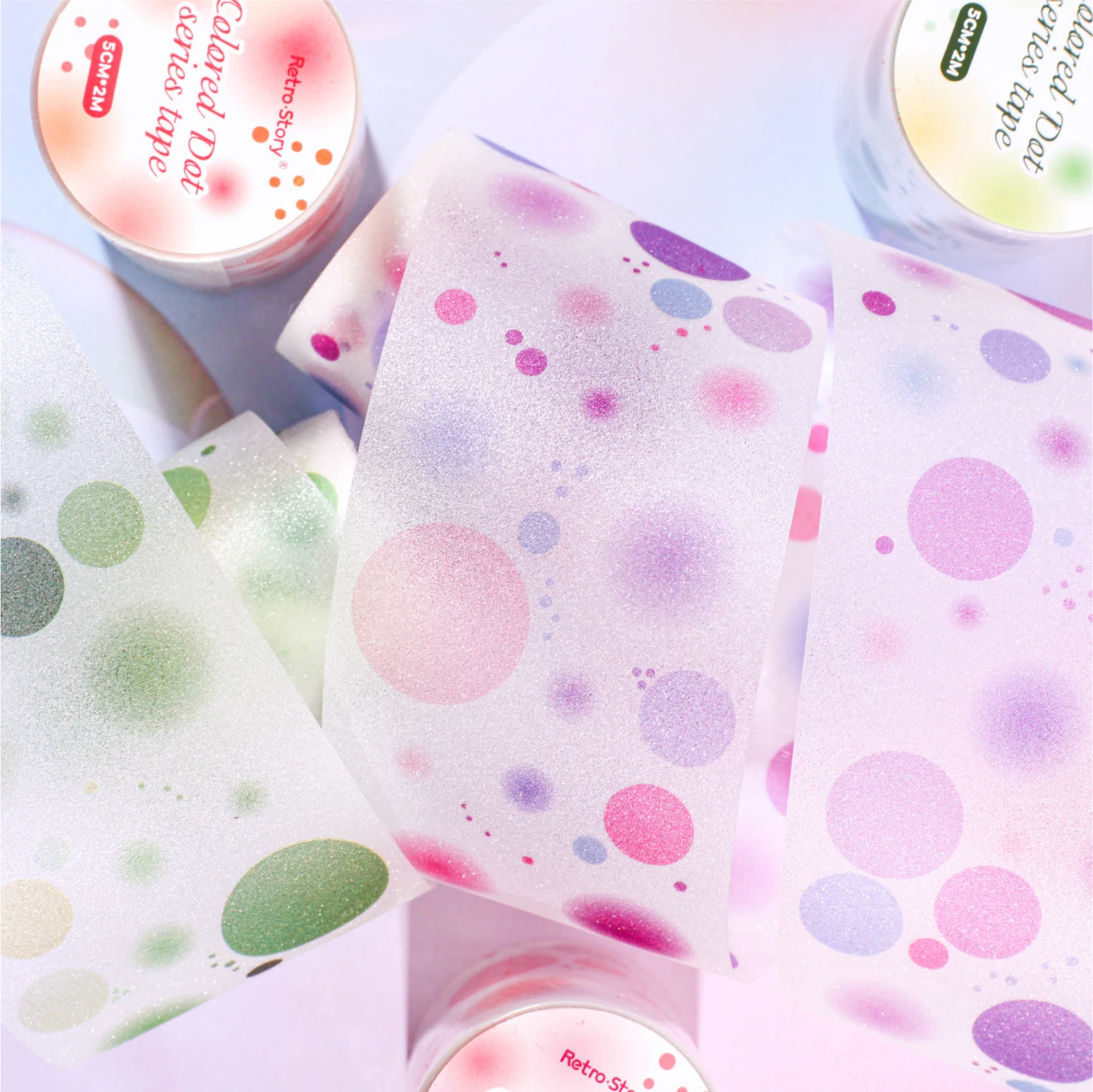 2m/Roll Color Dots Decorative Adhesive Washi Tape Masking Tapes Craft Planner Scrapbooking Label Stickers Japanese Stationery