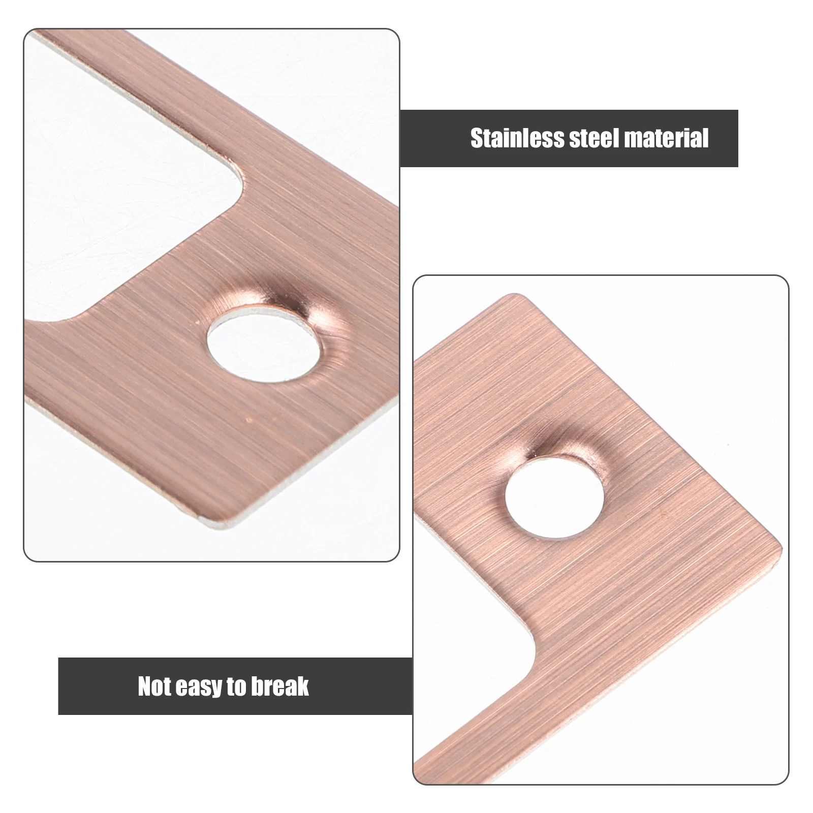 

4 Pcs Door Lock Accessories Fixing Repair Plate Backplate Reinforcement Striker Bolt Stainless Steel Plates