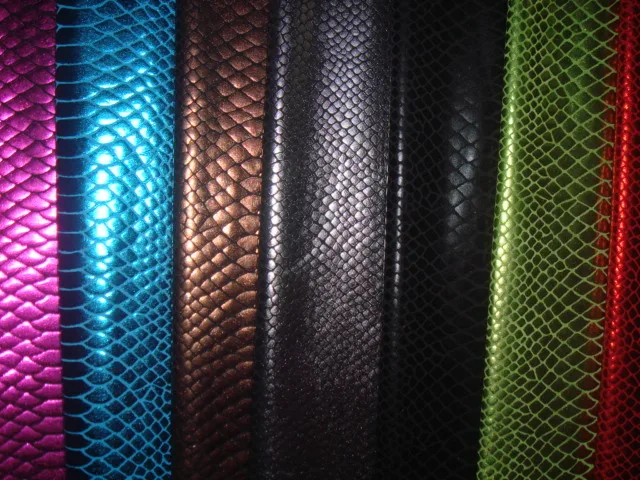 Four sided elastic filament licra spandex bronzing fabric, dance and gymnastic clothing fabric pattern (snake skin pattern)