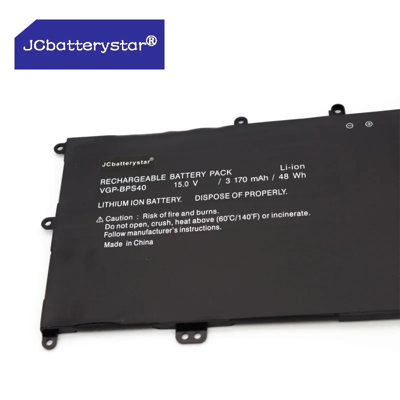 JCbatterystar new VGP-BPS40 Laptop Battery For SONY Vaio Flip 14A SVF14N SVF 15A SVF15N17CXB VGP-BPS40 Free 2 Years Warranty