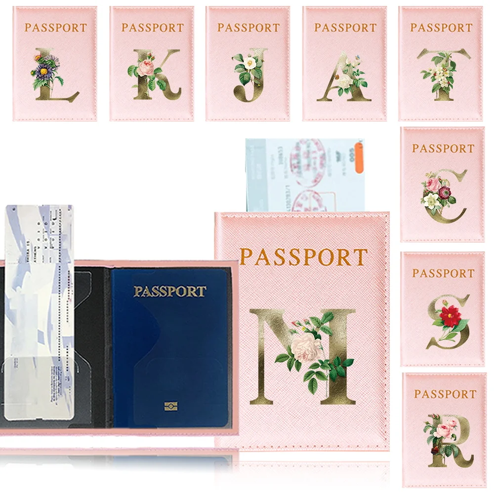 

Multi-Function ID Bank Card Travel Passport Holder Case Multiple Slots for Cards Documents Passport Pouch Golden Flower Series