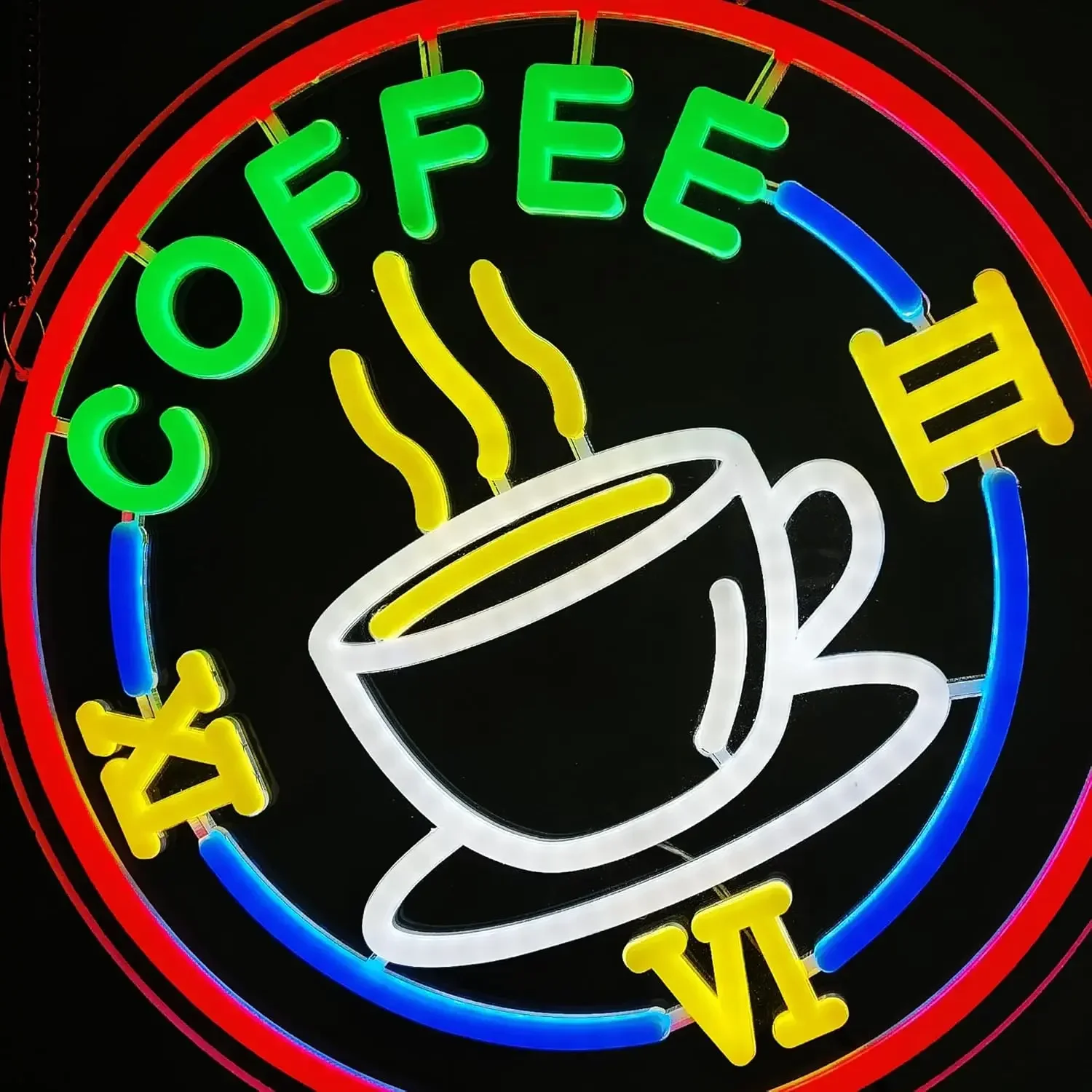 Кофейная неоновая вывеска Светодиодная неоновая вывеска с регулируемой яркостью для пивного бара, клуба, спальни, офиса, паба, кафе, вечеринки, человек, пещерного искусства, настенного декора