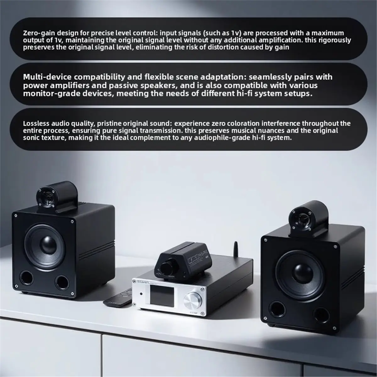 DT75BG High Passive Preamp FV3-PRO Remote Control Volume Control Post-Stage Active Speaker