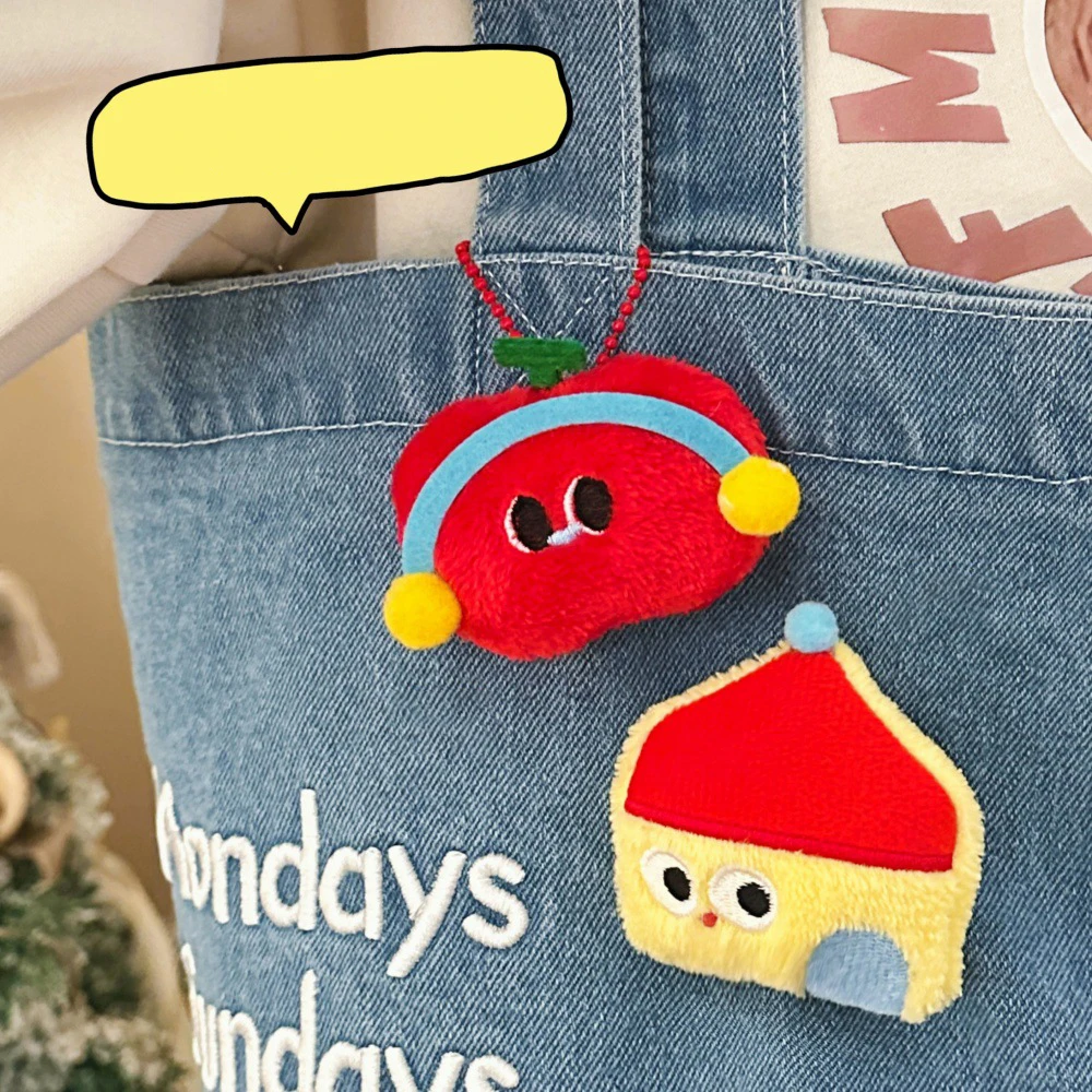 ふわふわのぬいぐるみペンダントキーホルダー、女の子のバックパックにぴったりのキュートでクリエイティブな個性的なペンダント、楽しい装飾アイテム