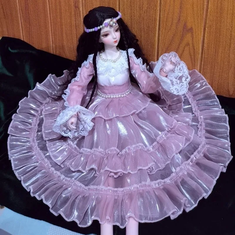 

Free Shipping BJD Dress 1/3 Debisheng Yeluoli Dress, Light Purple 1/6 1/4 MDD Doll Clothes