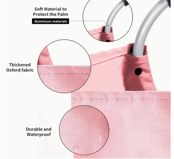 حقيبة غسيل من قماش أكسفورد، سلة تخزين الملابس القذرة، دلو ملابس الحمام القابل للطي، سلة الملابس القذرة ذات سعة كبيرة