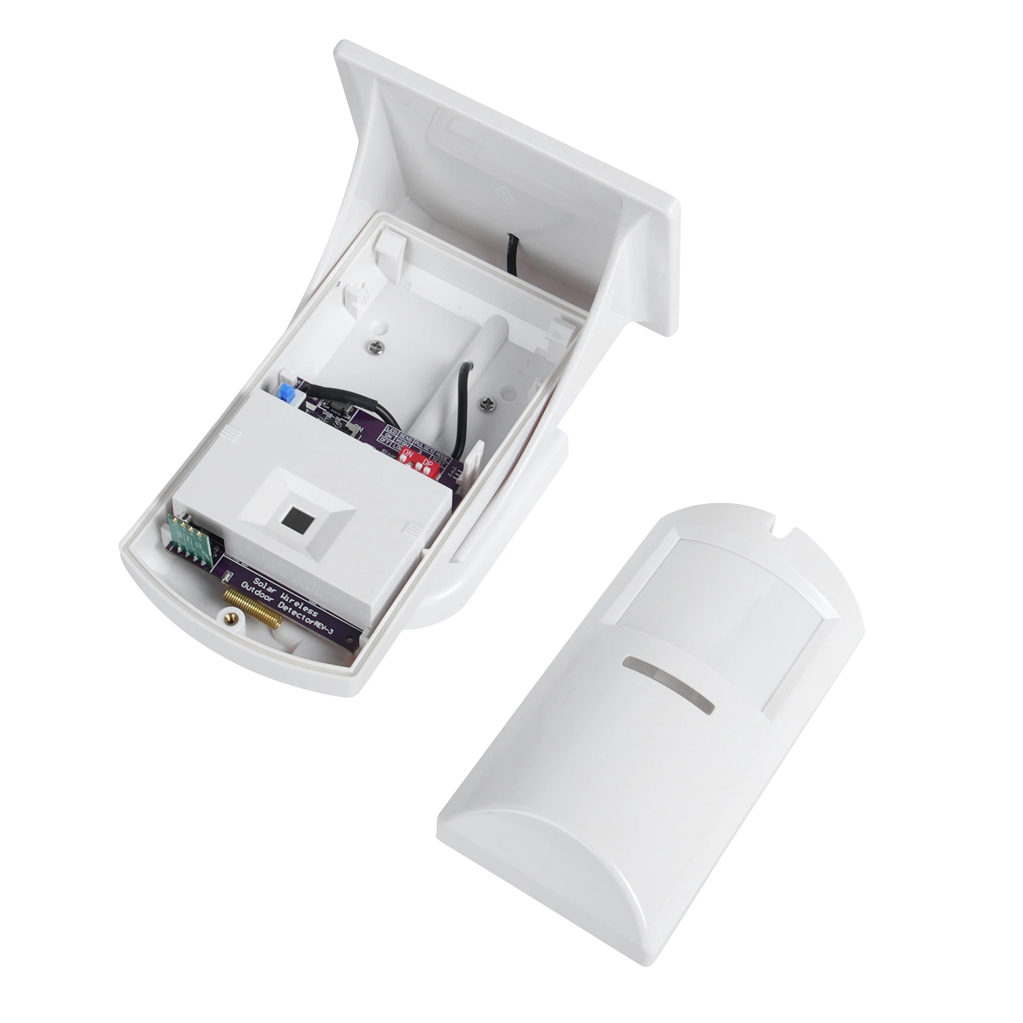 Polysilicon solar charge Wireless PIR Motion Sensor Passive Infrared Motion Detector 433MHz EV1527 Anti-tamper Anti-pet 15KG