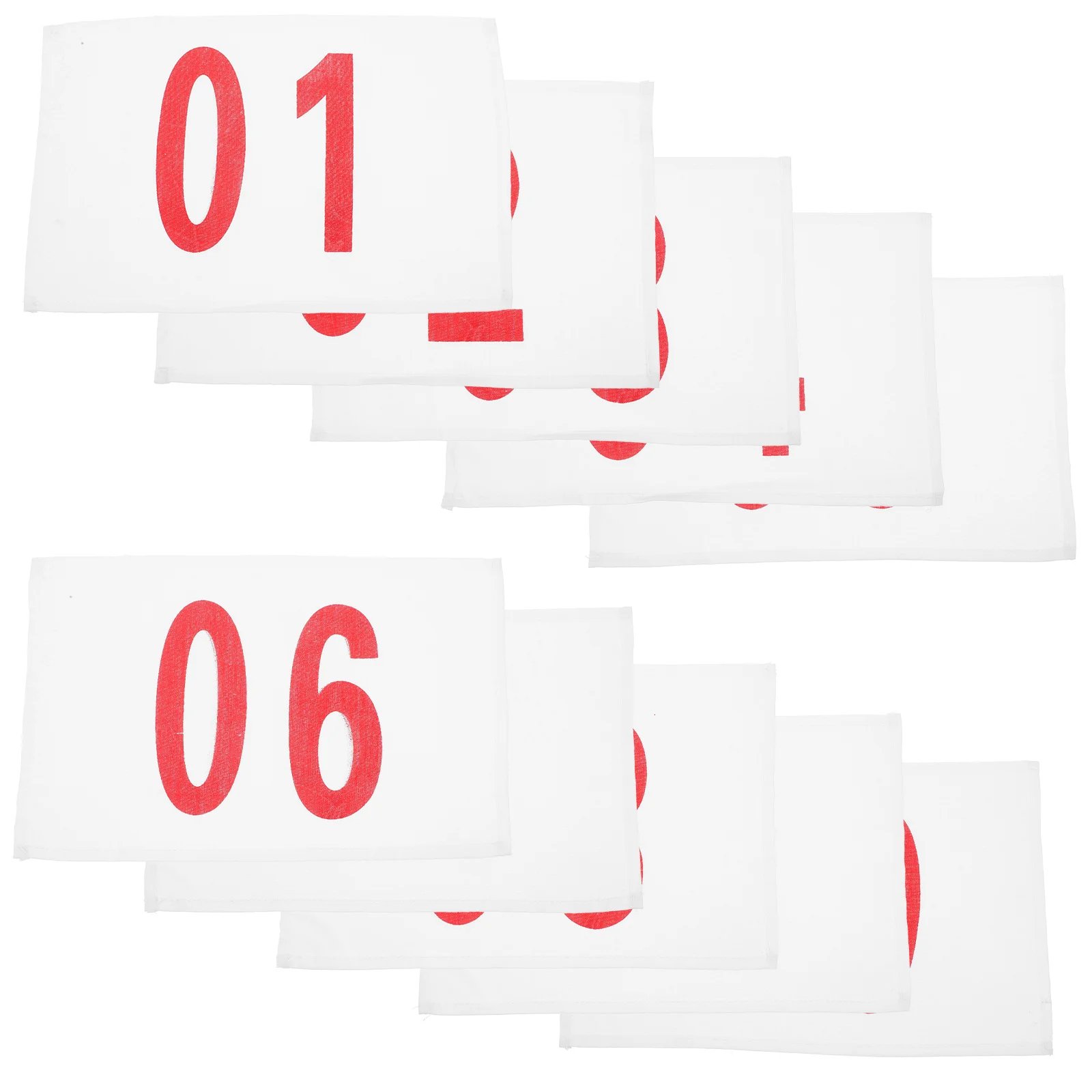 10 vellen Running Bib Numbers Polyester Katoen Race Vervanging Slabbetjes voor Marathon Competitie Benodigdheden Bib Numbers